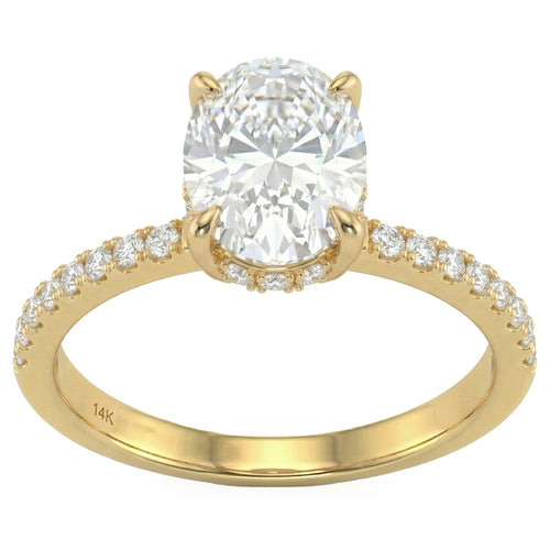 2.32ct 14K Yellow Gold Diamond Ring Size 6.5