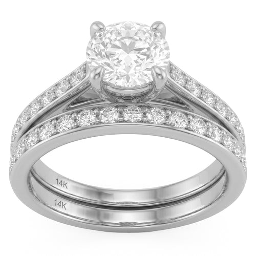 1.77ct 14K White Gold Diamond Ring Size 6.5
