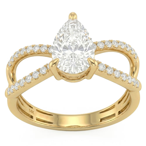 1.31ct 14K Yellow Gold Diamond Ring Size 6.5
