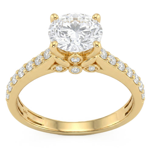 2.36ct 14K Yellow Gold Diamond Ring Size 6.5