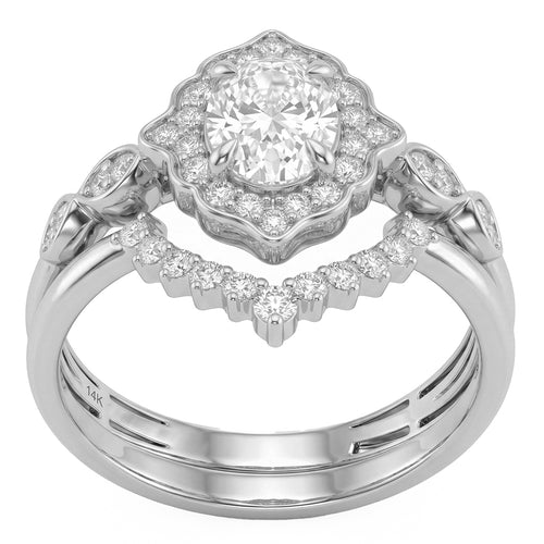 1.48ct 14K White Gold Diamond Ring Size 6.5