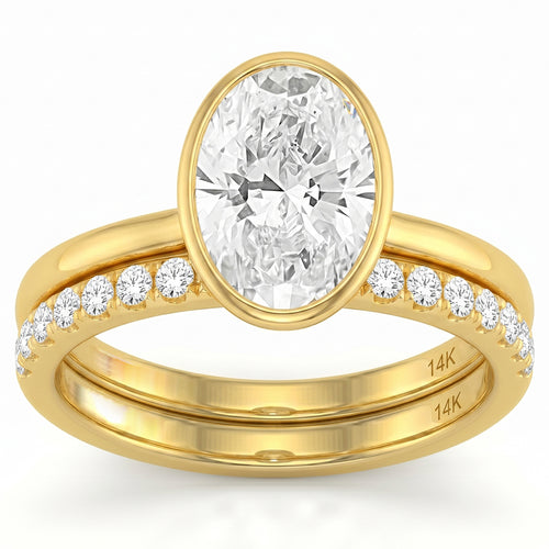 3.4ct 14K White Gold Diamond Ring Size 6.5