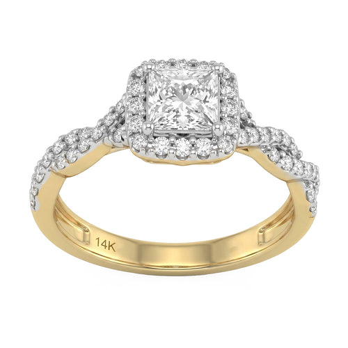 1.15ct 14K Yellow Gold Diamond Ring Size 6.5
