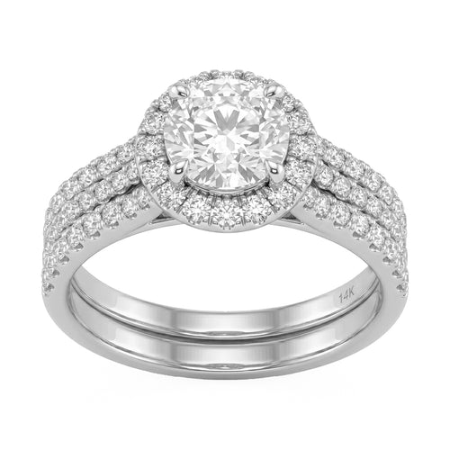 2.01ct 14K White Gold Diamond Ring Size 6.5
