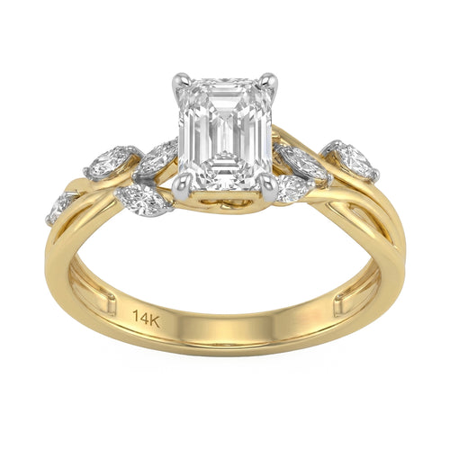 1.29ct 14K Yellow Gold Diamond Ring Size 6.5