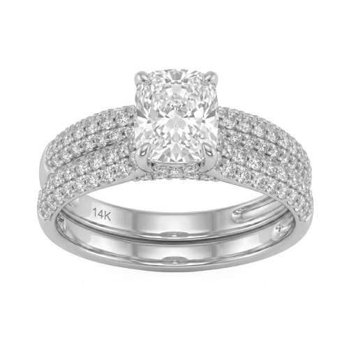 1.81ct 14K White Gold Diamond Ring Size 6.5
