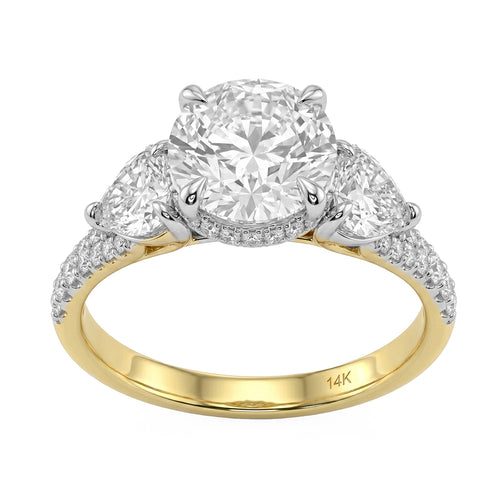 3.13ct 14K Yellow Gold Diamond Ring Size 6.5
