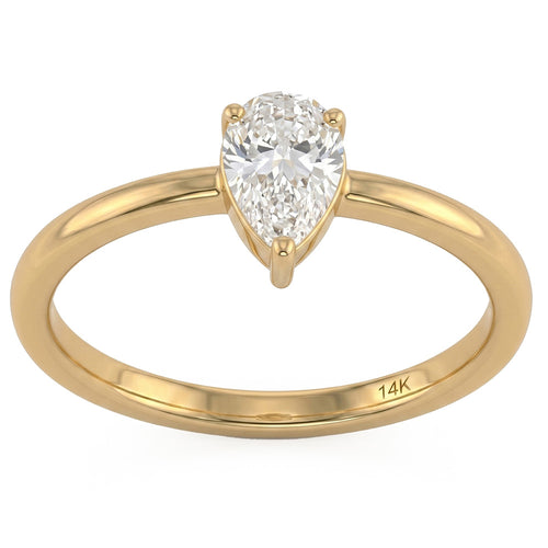 0.54ct 14K Yellow Gold Diamond Ring Size 6.5