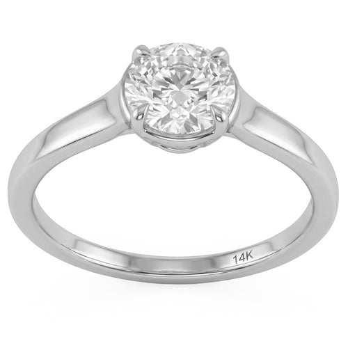 1ct 14K White Gold Diamond Ring Size 6.5