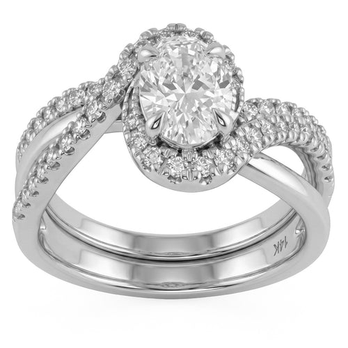 1.45ct 14K White Gold Diamond Ring Size 6.5