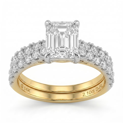 3.06ct 14K Yellow Gold Diamond Ring Size 6.5