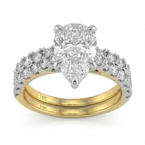 3.03ct 14K Yellow Gold Diamond Ring Size 6.5