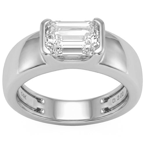 2.03ct 14K White Gold Diamond Ring Size 6.5