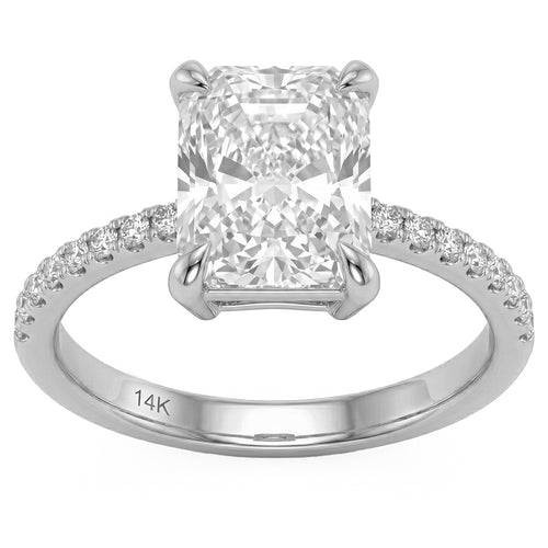 2.71ct 14K White Gold Diamond Ring Size 6.5