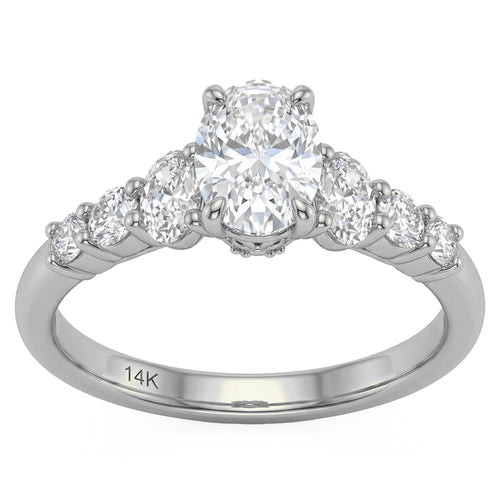 1.44ct 14K White Gold Diamond Ring Size 6.5