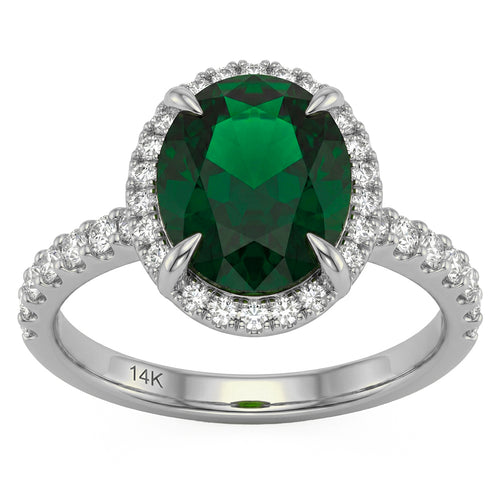 5.94ct 14K White Gold Diamond Ring Size 6.5