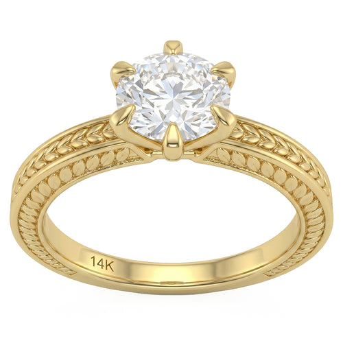 1.52ct 14K Yellow Gold Diamond Ring Size 6.5