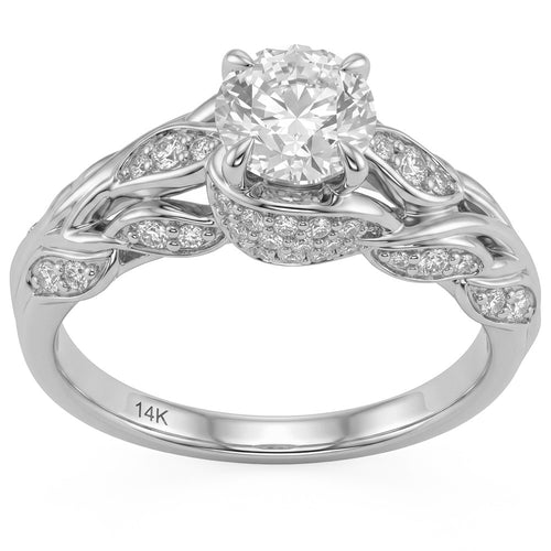 1.39ct 14K White Gold Diamond Ring Size 6.5
