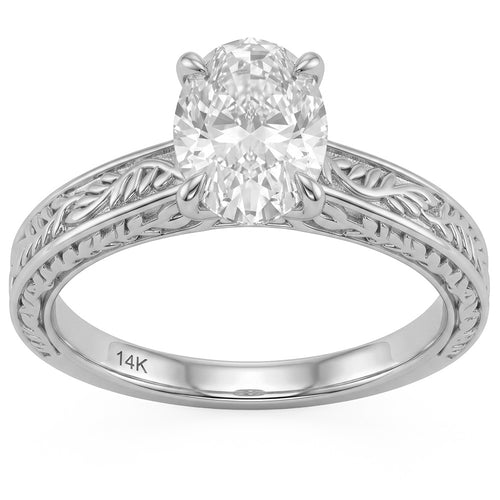 1.03ct 14K White Gold Diamond Ring Size 6.5