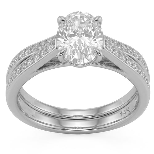 1.77ct 14K White Gold Diamond Ring Size 6.5