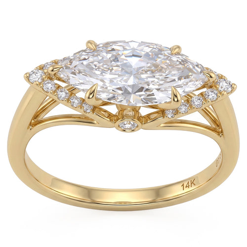 2.19ct 14K Yellow Gold Diamond Ring Size 6.5