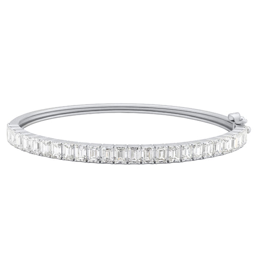 6.24ct 14K White Gold Diamond Bracelet 7