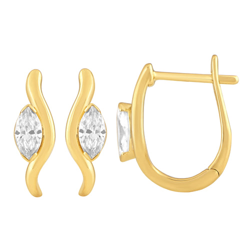 0.5ct 14K Yellow Gold Diamond Earrings