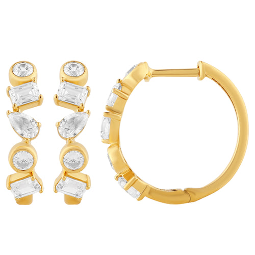 1ct 14K Yellow Gold Diamond Earrings