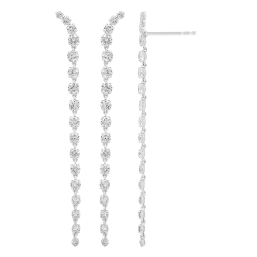 2.5ct 14K White Gold Diamond Earrings