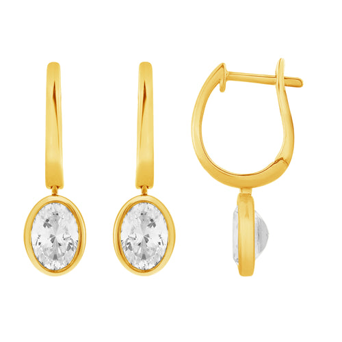 2.06ct 14K Yellow Gold Diamond Earrings