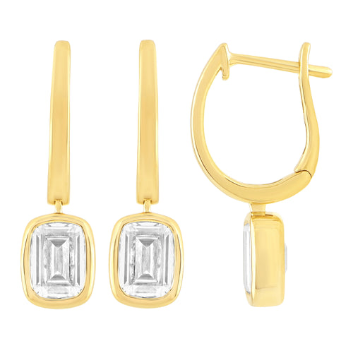 2.1ct 14K Yellow Gold Diamond Earrings