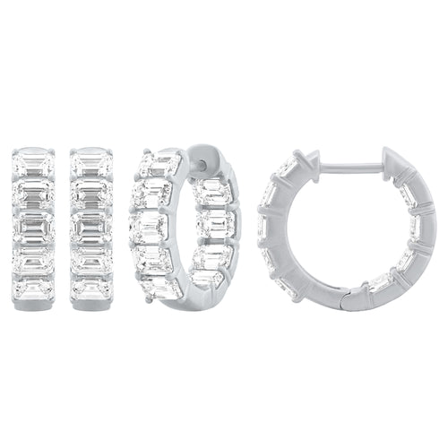 4.34ct 14K White Gold Diamond Earrings