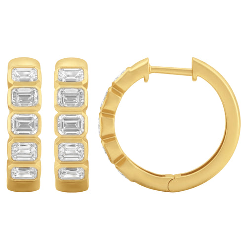 2.43ct 14K Yellow Gold Diamond Earrings