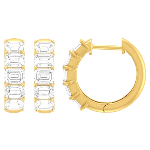 2.43ct 14K Yellow Gold Diamond Earrings