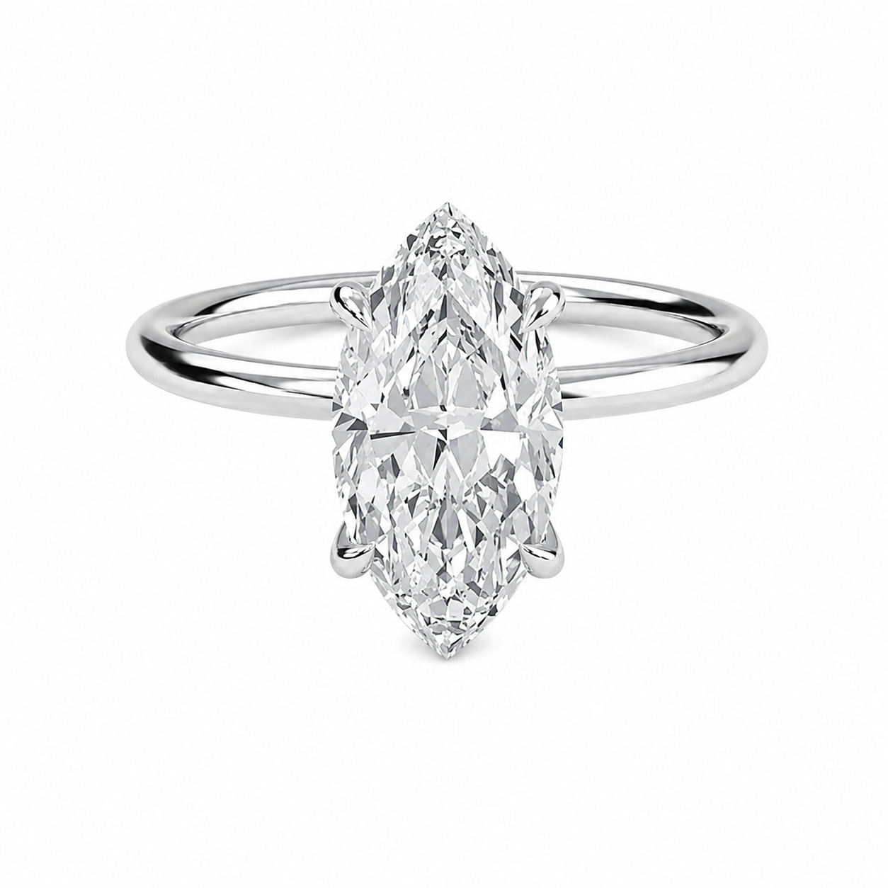 1.10ct 14K White Gold  Diamond Ring Size 6.5