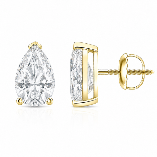 1.00ct 14K Yellow Gold  Diamond Earrings