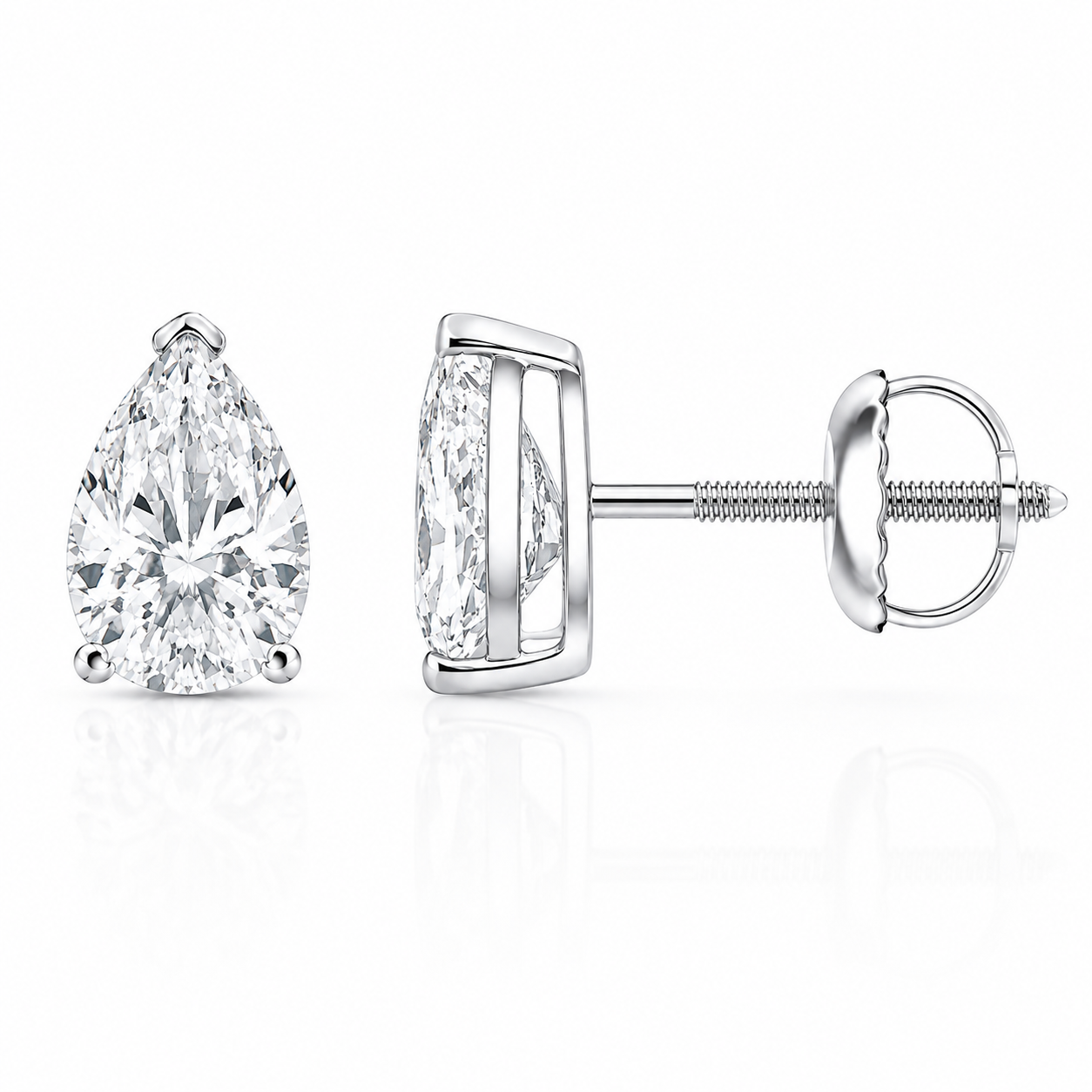 1.00ct 14K White Gold  Diamond Earrings
