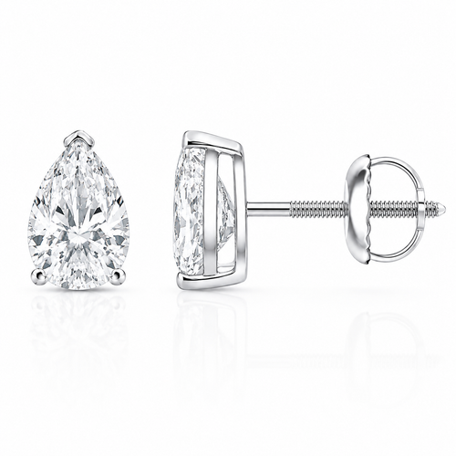 1.00ct 14K White Gold  Diamond Earrings