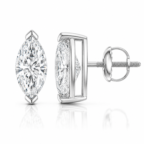 1.04ct 14K White Gold  Diamond Earrings