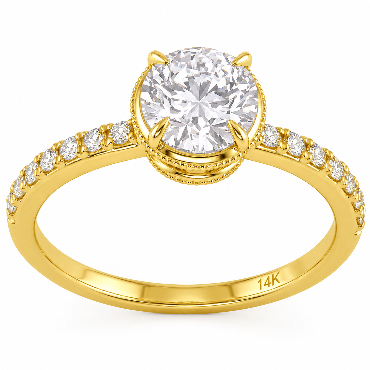 1.42ct 14K Yellow Gold  Diamond Ring Size 6.5