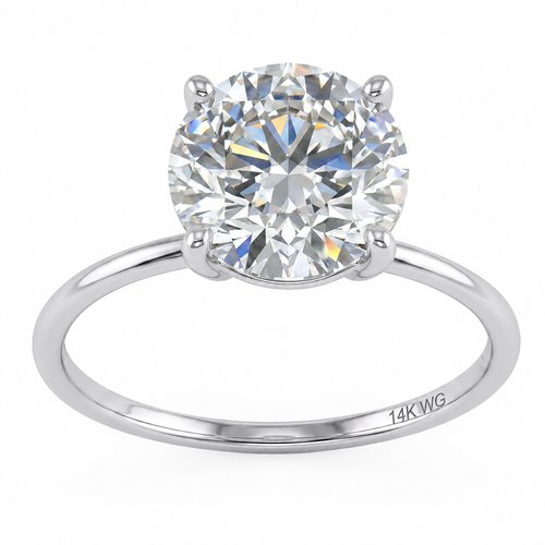 2.09ct 14K White Gold  Diamond Ring Size 6.5