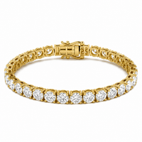 10.50ct 14K Yellow Gold  Diamond Bracelet 7