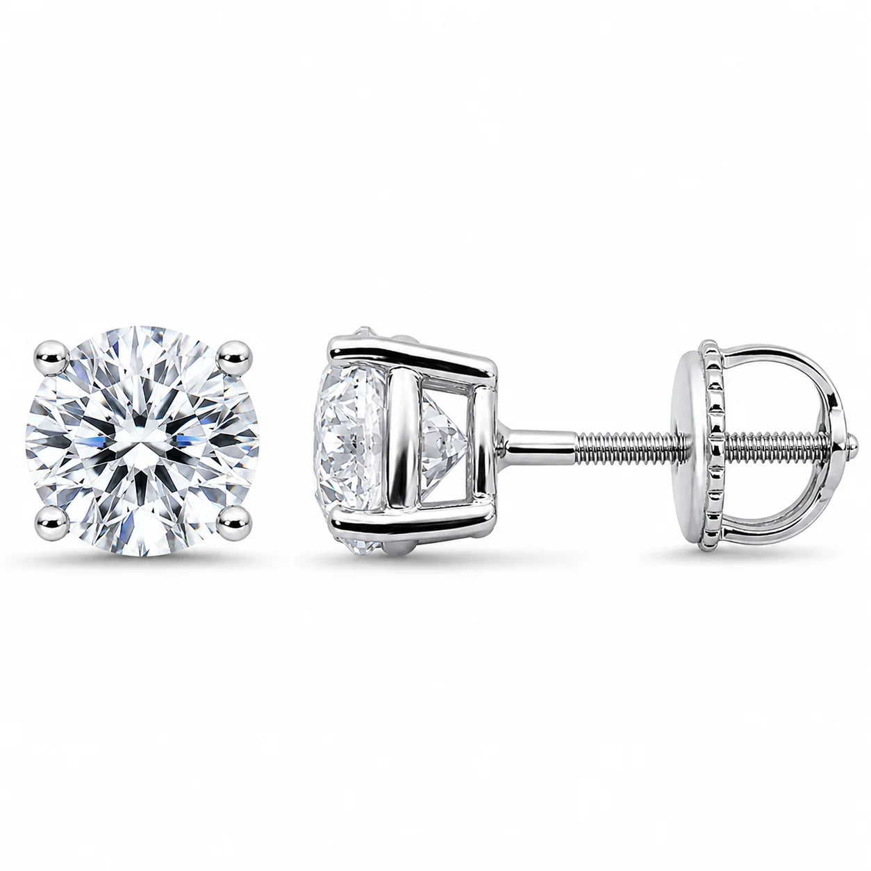 2.00ct 14K White Gold  Diamond Earrings
