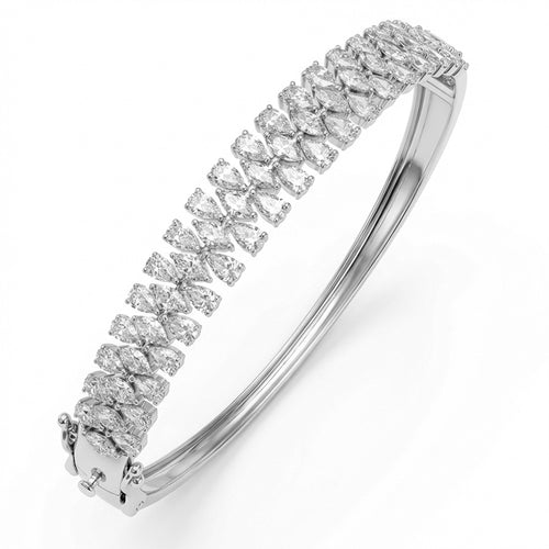 5.01ct 14K White Gold  Diamond Bracelet 7