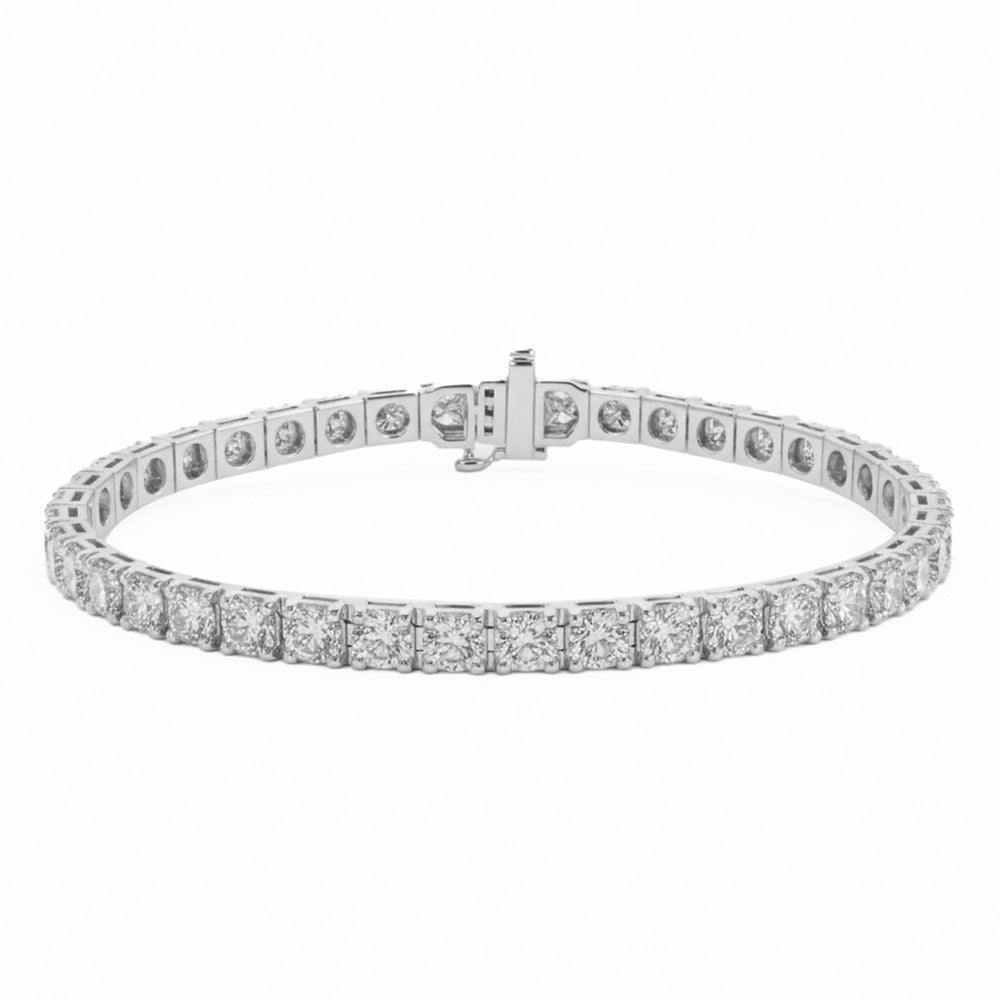 10.06ct 14K White Gold  Diamond Bracelet 7.25