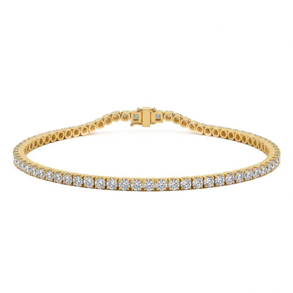 3.01ct 14K Yellow Gold  Diamond Bracelet 7.25