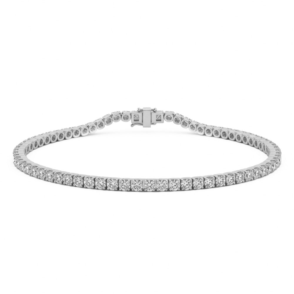 3.01ct 14K White Gold  Diamond Bracelet 7.25