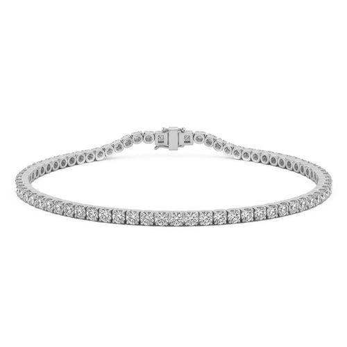 3.01ct 14K White Gold  Diamond Bracelet 7.25