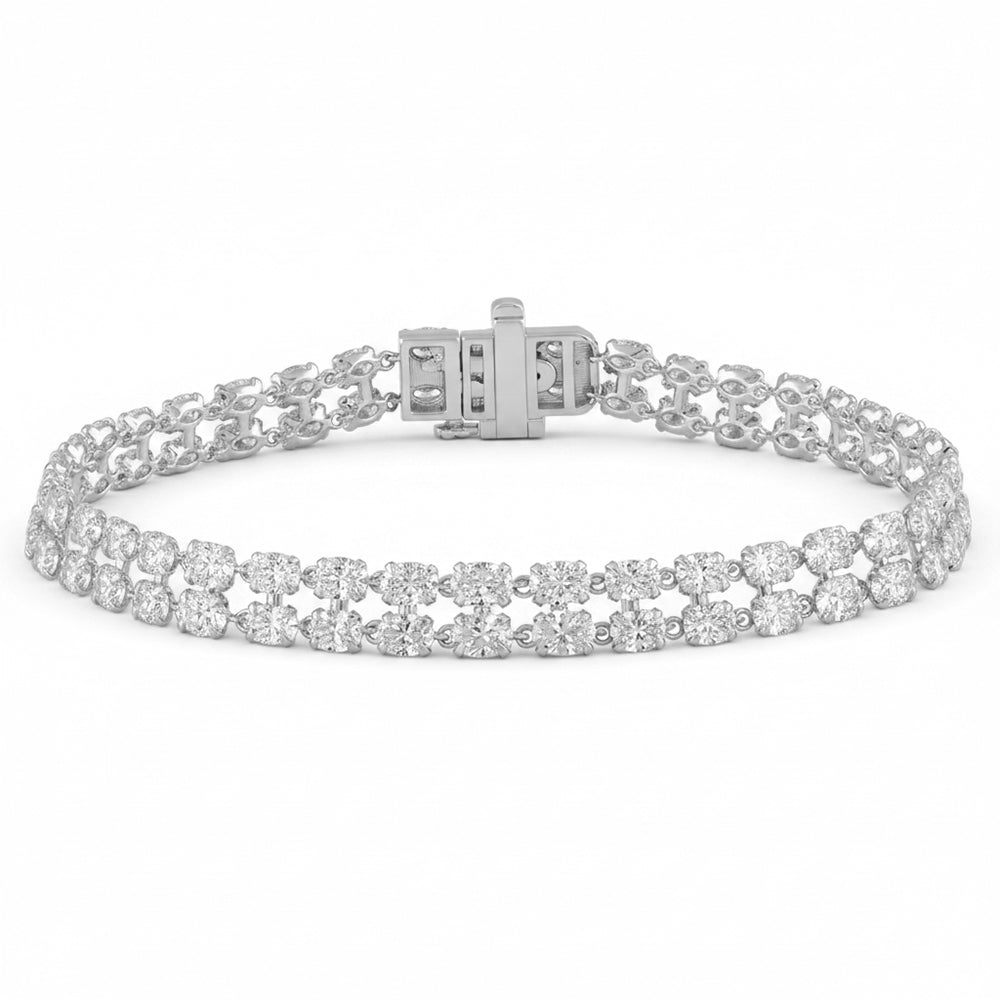 7.95ct 14K White Gold  Diamond Bracelet 7
