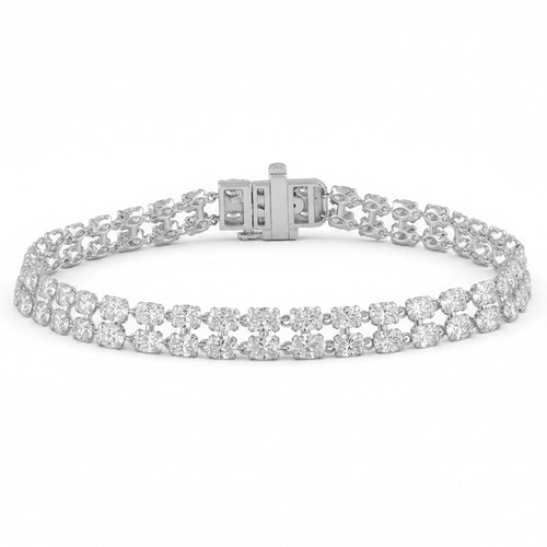 7.95ct 14K White Gold  Diamond Bracelet 7